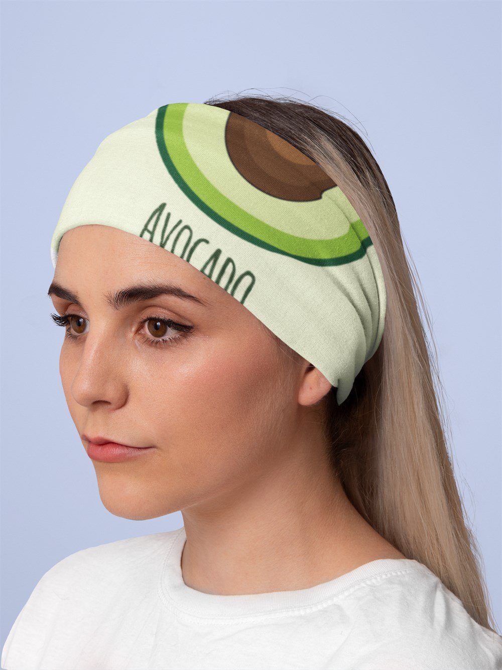 Sevimli Avakado Kadın Bandana Saç Bandı Toka Boyunluk