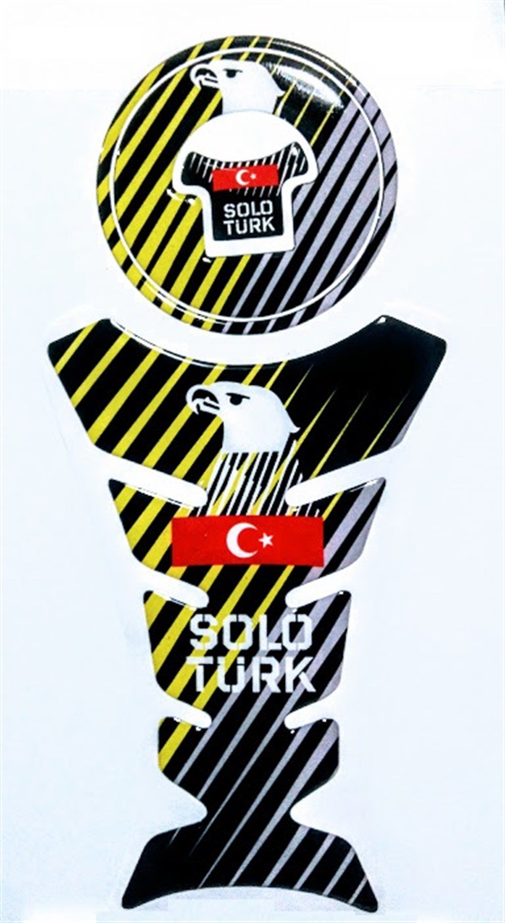 Solo Turk Honda CBR 125-150 3D Tank Pad ve Depo Kapak Set Sticker 