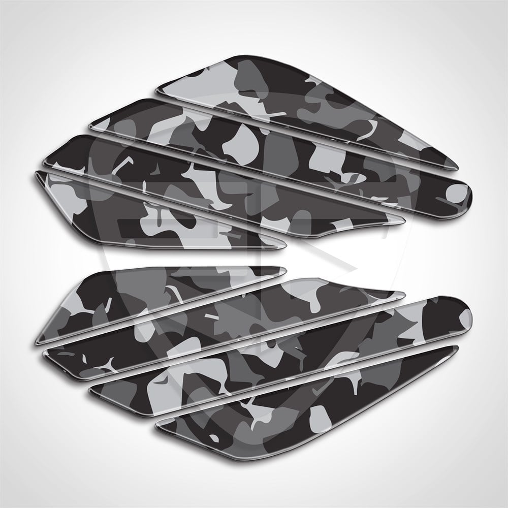 Stripe Kamuflaj Depo Yan Pad Motorsiklet Universal