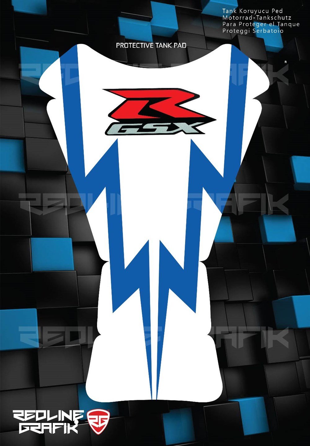 Suzuki GSXR Tank Pad Beyaz