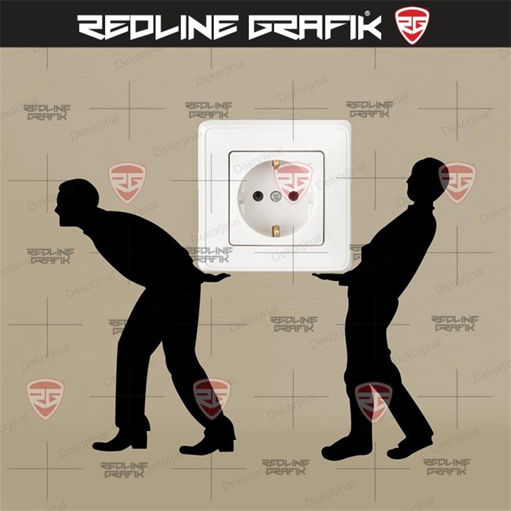 Taşıyan Adam Priz Sticker