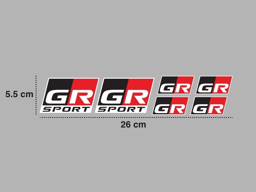 Toyota Corolla GR SPORT Sticker Seti Gümüş 