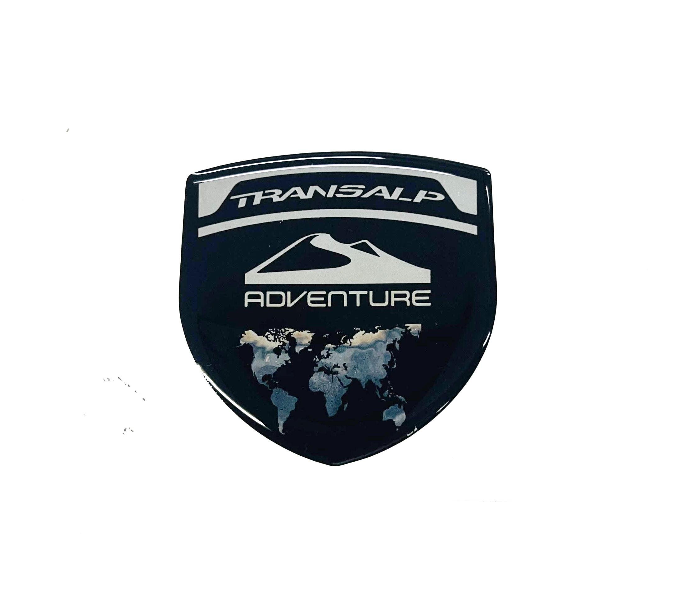 Transalp Adventure 3D Gümüş Arma Sticker Redlinegrafik