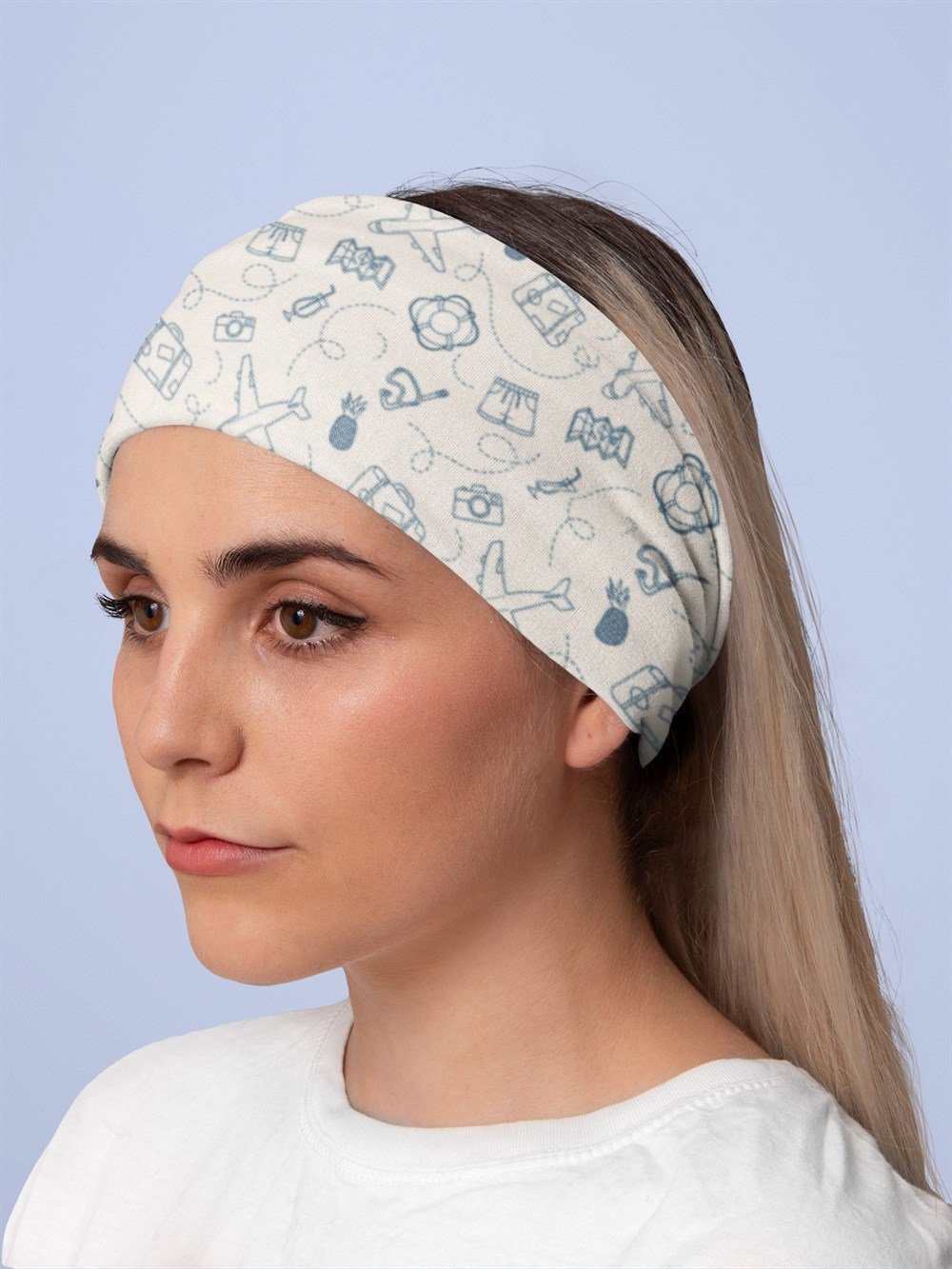 Travel Kadın Bandana Saç Bandı Toka Boyunluk