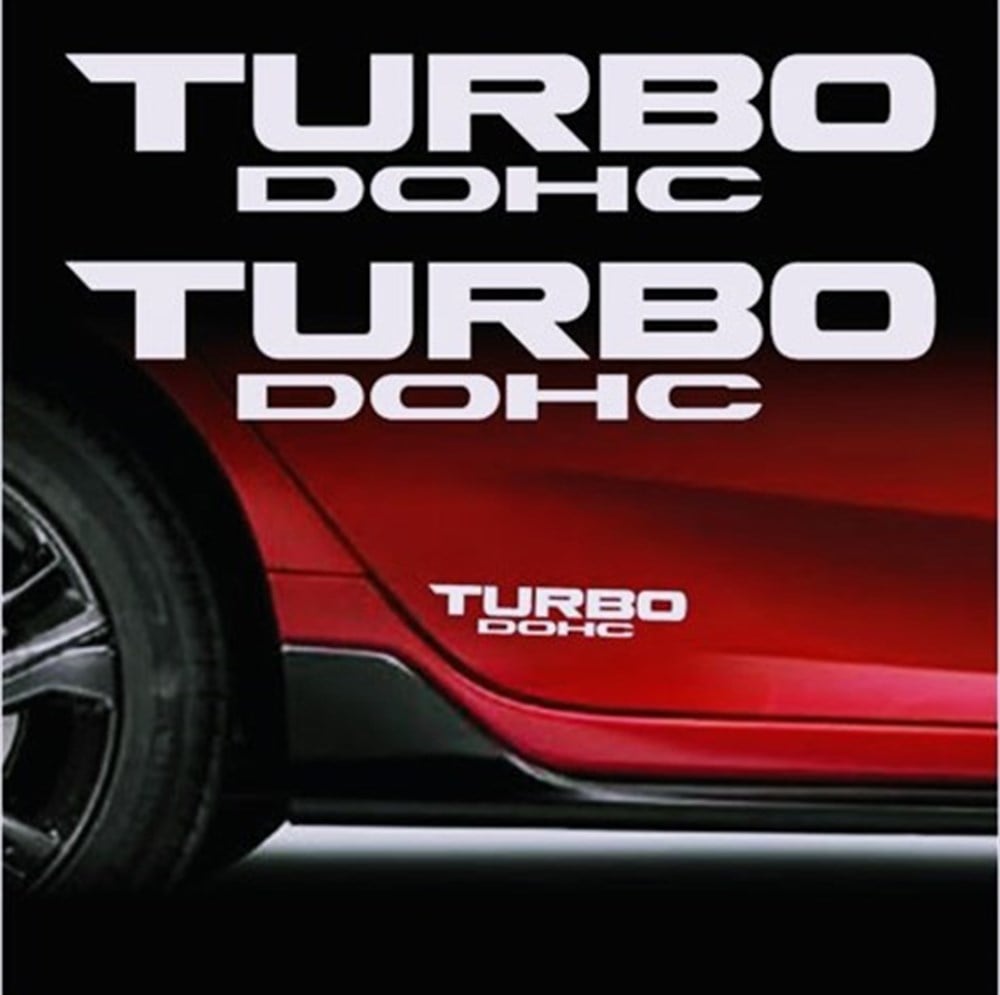 Turbo Dohc Honda Oto Sticker Yapıştırma 2 Adet