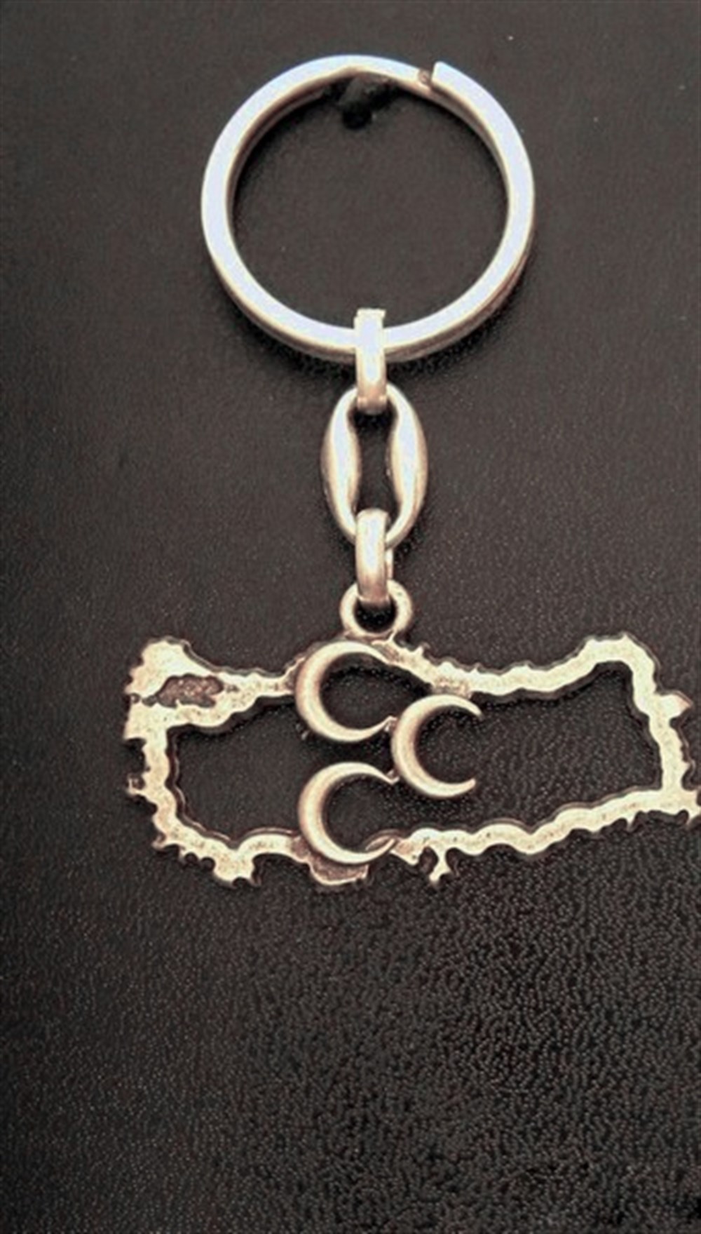 Türkiye Haritası Üç Hilal Anahtarlık