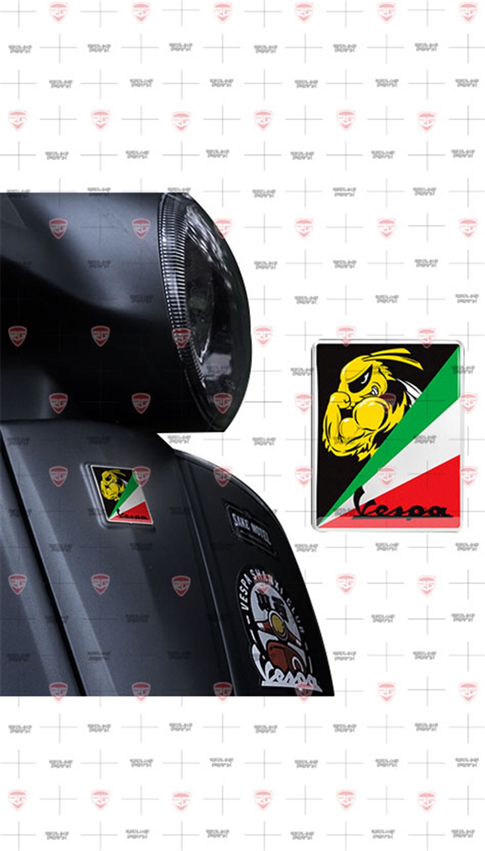 Vespa İtalya bayrak ve Arı logo Gts Gt ET PX S LX 125 150 250 300 300ie 