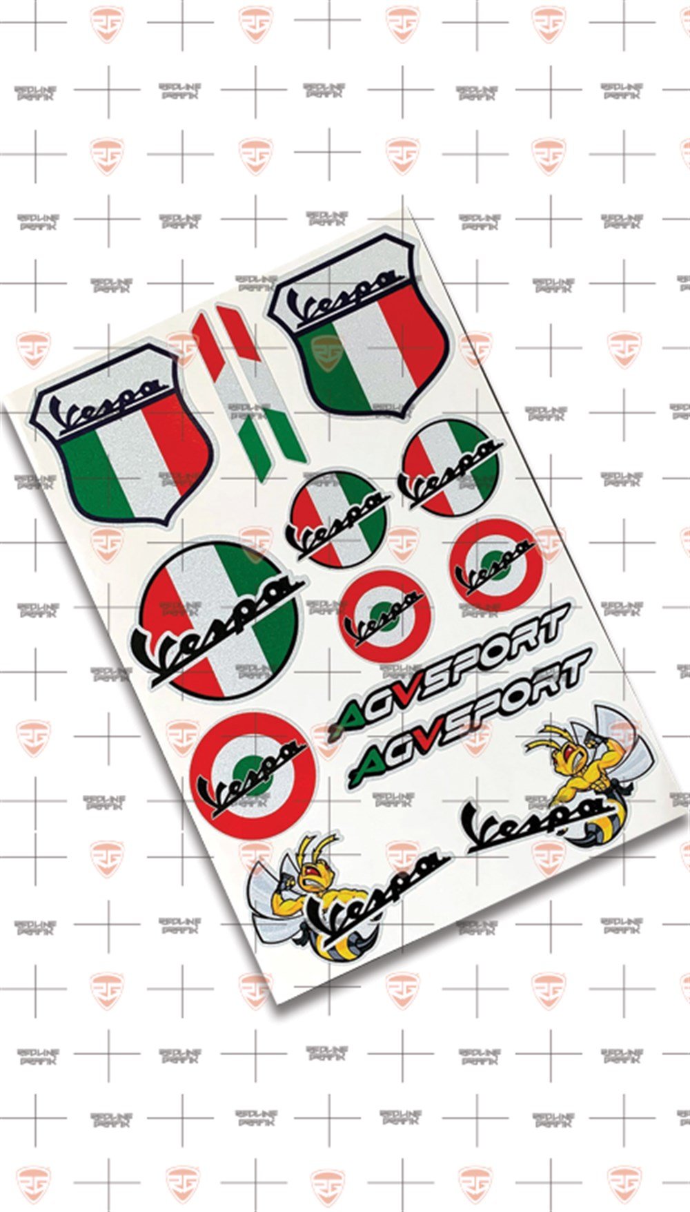 Vespa Reflektif Sticker Seti