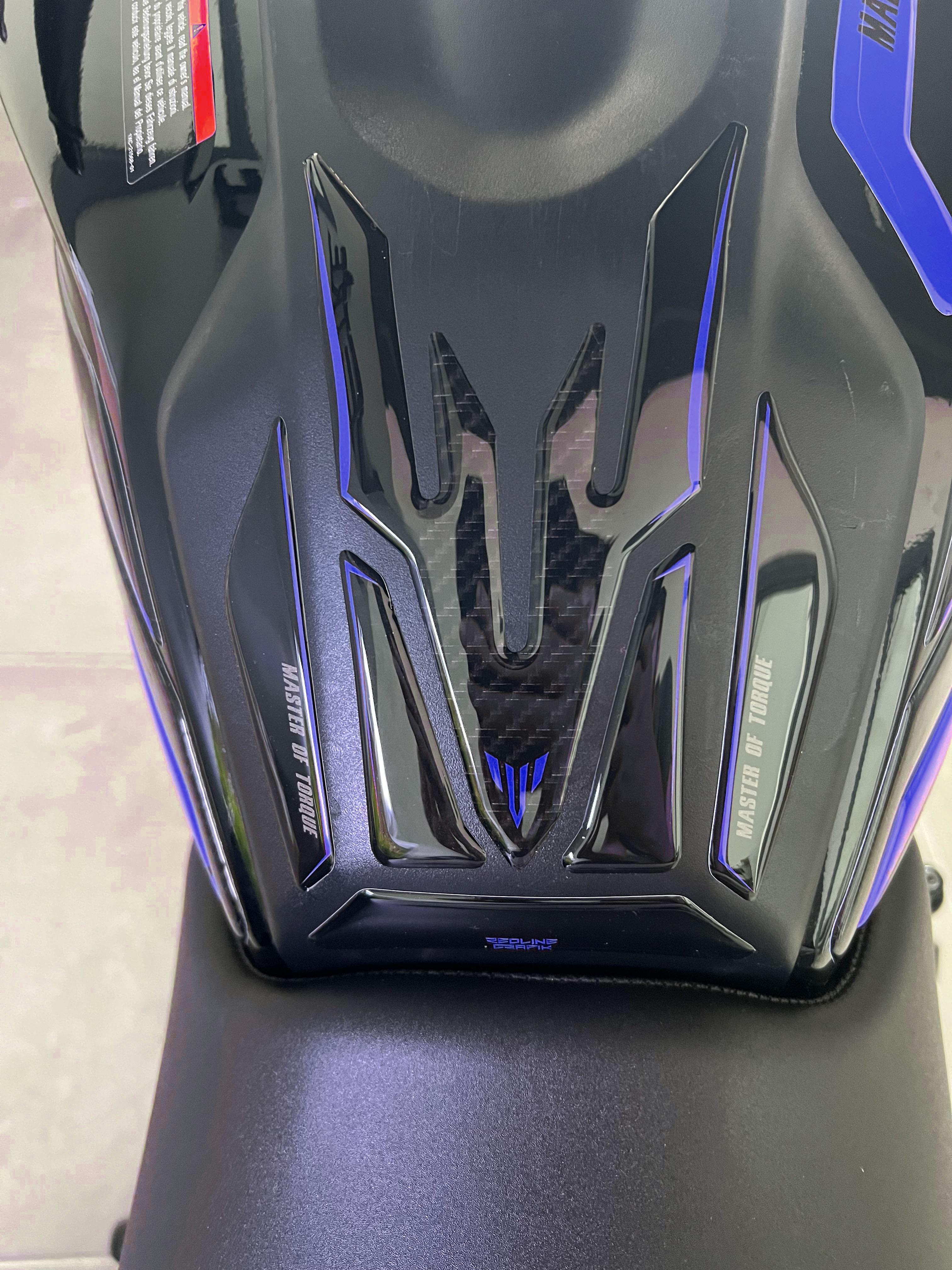 Yamaha MT-07 2021-2023 Uyumlu Tank Pad Seti Mavi Siyah Redlinegrafik