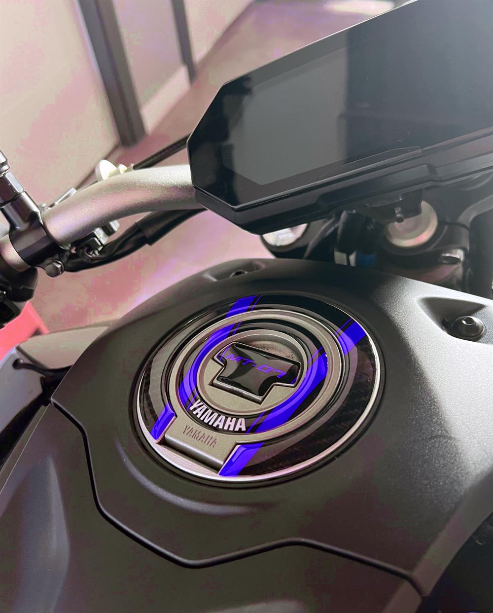 Yamaha MT-07 2021-2023 Uyumlu Tank Pad Seti Mavi Siyah