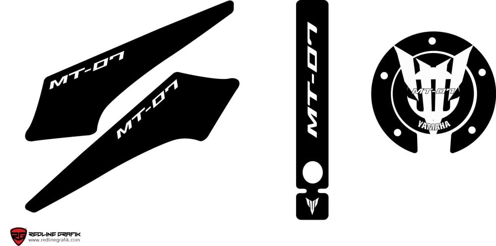 Yamaha MT-07 Tank Pad Seti Beyaz