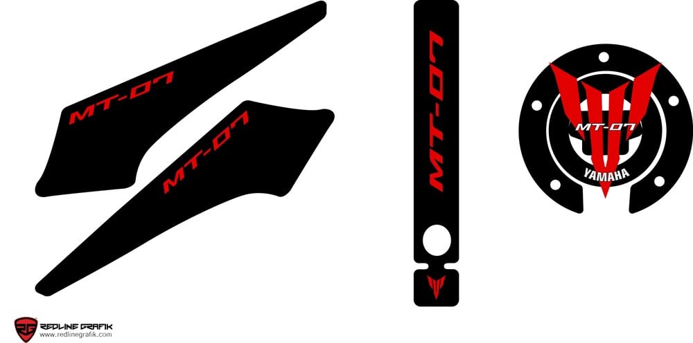 Yamaha MT-07 Tank Pad Seti Kırmızı