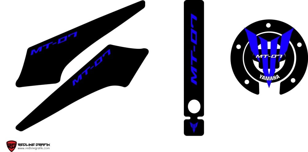 Yamaha MT-07 Tank Pad Seti Mavi
