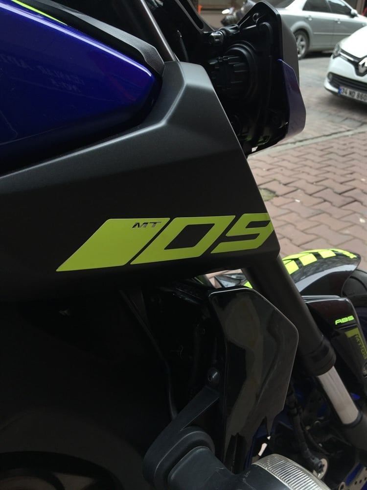 Yamaha MT 09 Full Neon Sarı Set