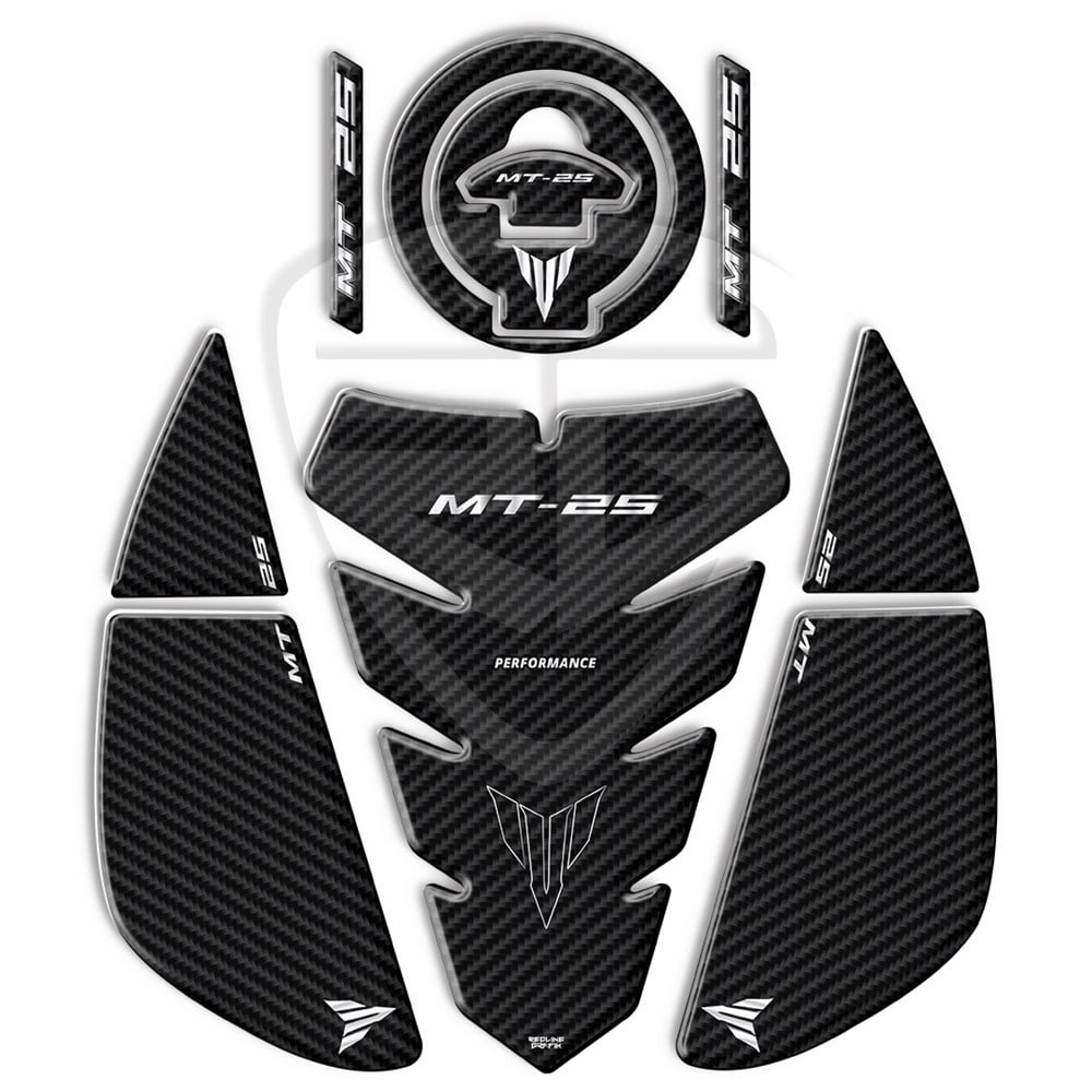YAMAHA MT-25 2020-2021 3'LÜ SET TANK PAD DEPO PAD YAN PAD KARBON