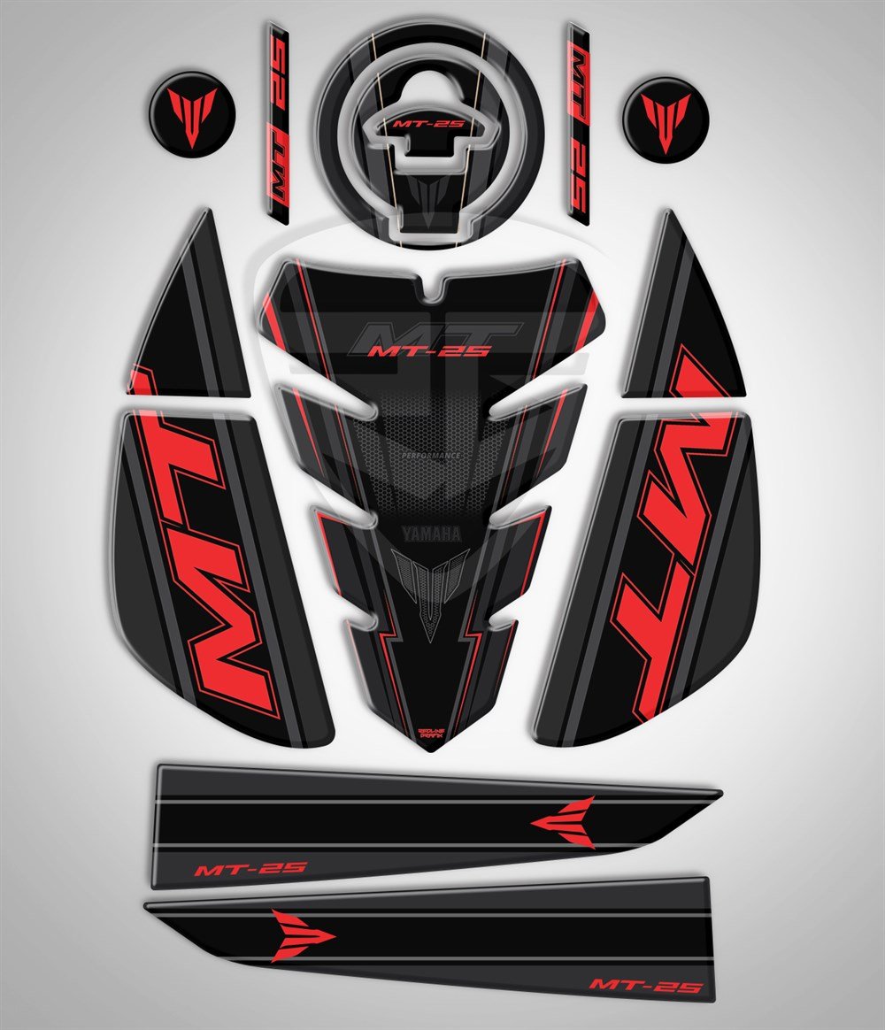 YAMAHA MT 25 2020-2021 5'Li FULL SET KIRMIZI