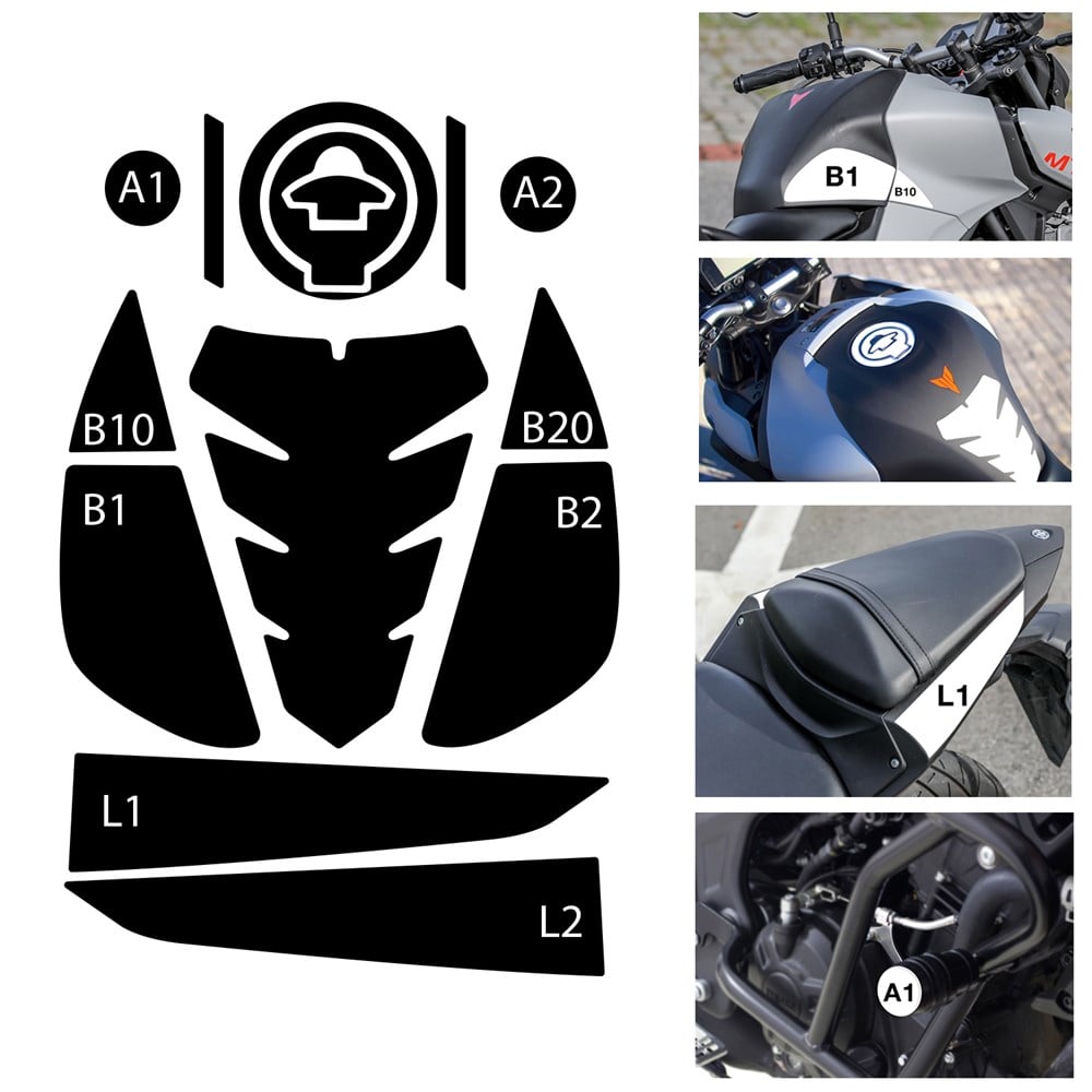 YAMAHA MT 25 2020-2021 5'Li FULL SET SİYAH