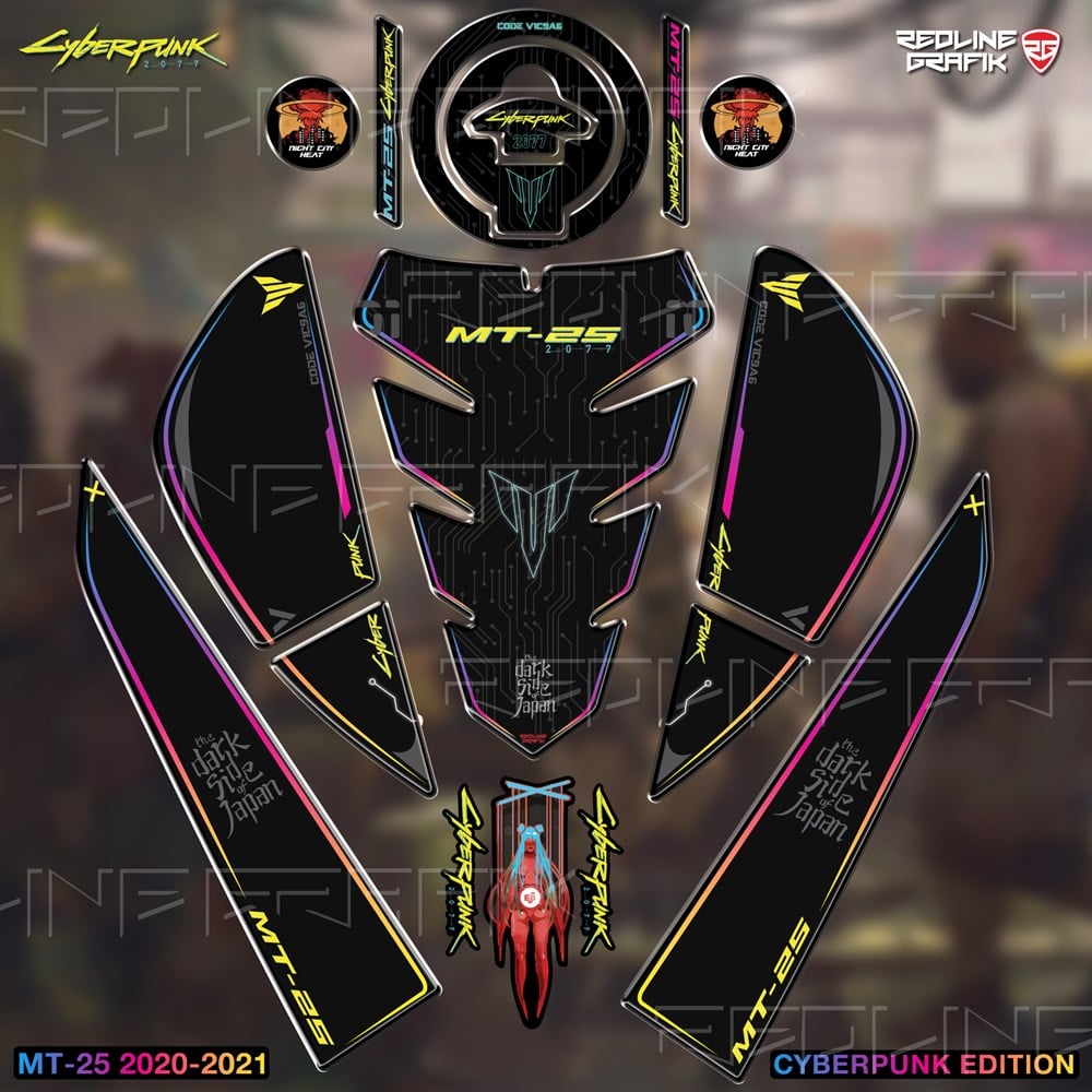 YAMAHA MT 25 2020-2021 CYBERPUNK EDİTİON 5'Li FULL SET
