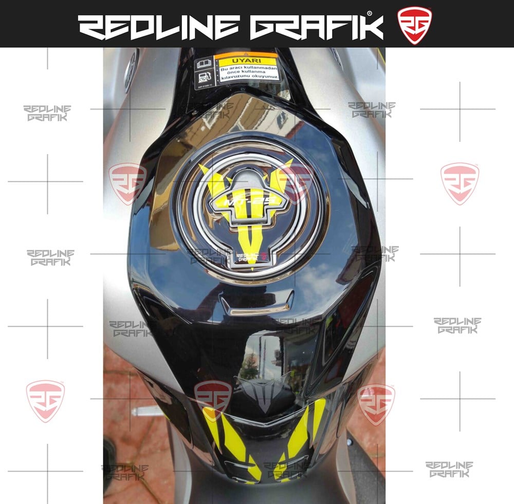 Yamaha Mt 25 Özel Tank Pad Seti Neon Siyah