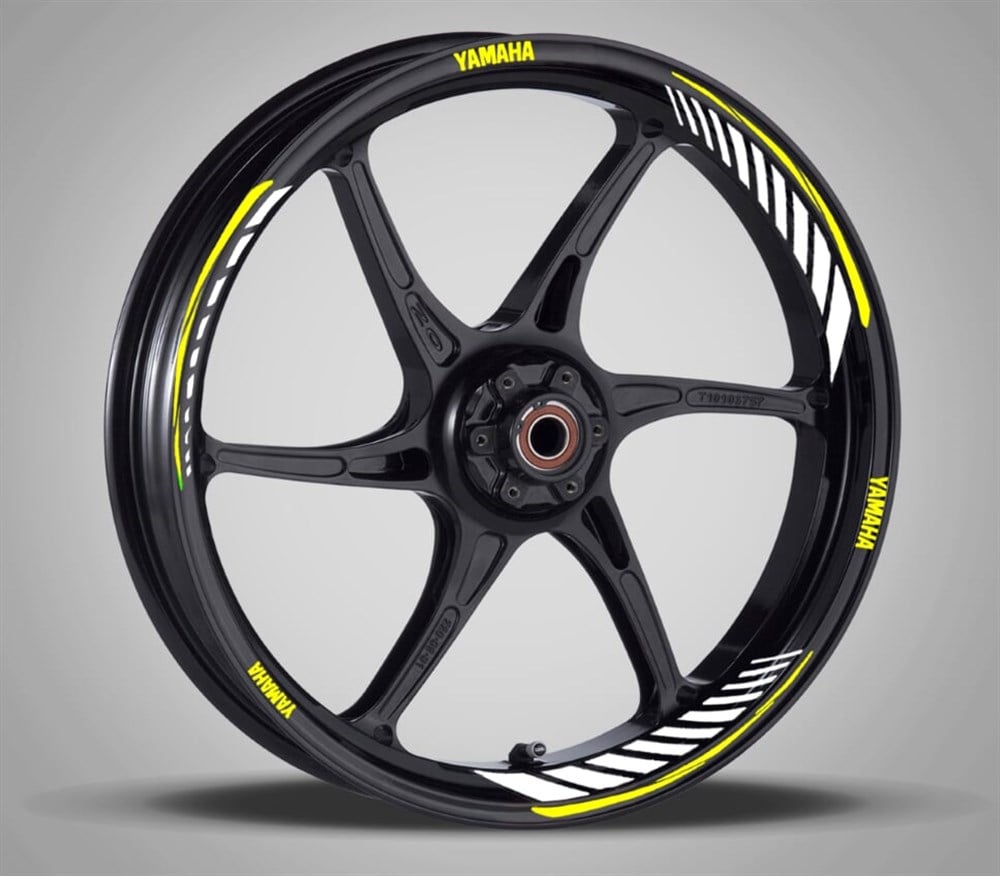 Yamaha Neon Sarı Beyaz Jant Şerit Takımı