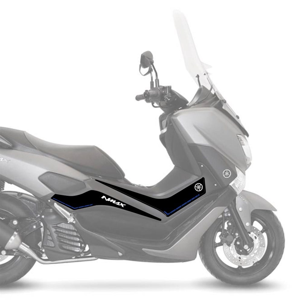 Yamaha NMax Büyük Yan Pad  Koruyucu Set Siyah Mavi