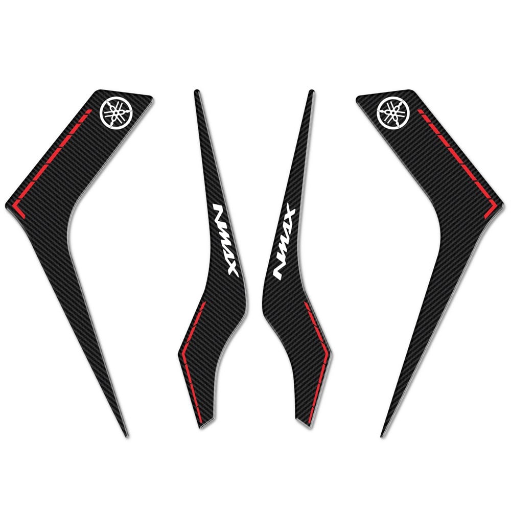 Yamaha NMax Büyük Yan Pad Koruyucu Set Karbon Kırmızı