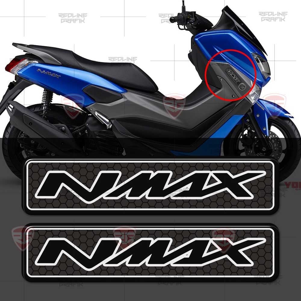 Yamaha Nmax Sticker Siyah Beyaz Kabartmalı  2 Adet Ücretsiz Kargo