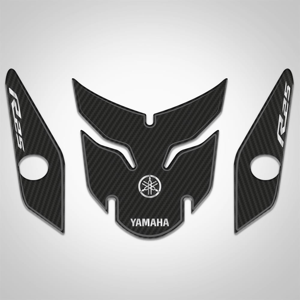 Yamaha R 25 Karbon desen Çamurluk Pad Set