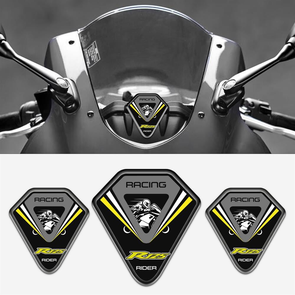 Yamaha R125 Üçlü Siyah Sarı 3D sticker 