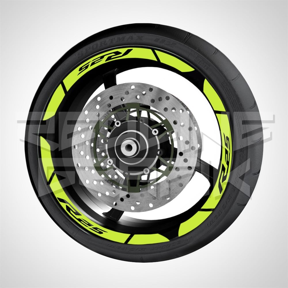 YAMAHA R25 FOSFORLU REFLEKTİF JANT ŞERİDİ FLORASAN SARI