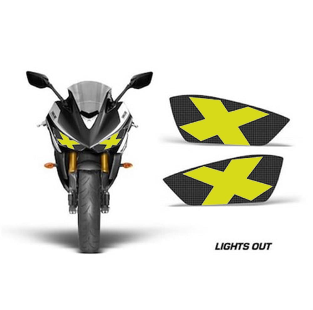 YAMAHA R25 Siyah Neon Sarı FAR STİCKER FAR İÇİ GÖZ STİCKER R25 STİCKER