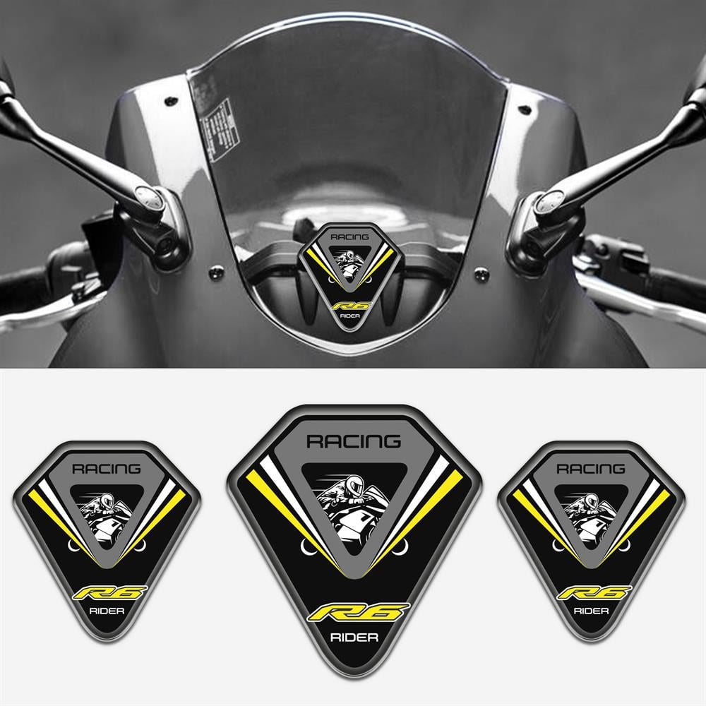 Yamaha R6 Üçlü Siyah Sarı 3D sticker 