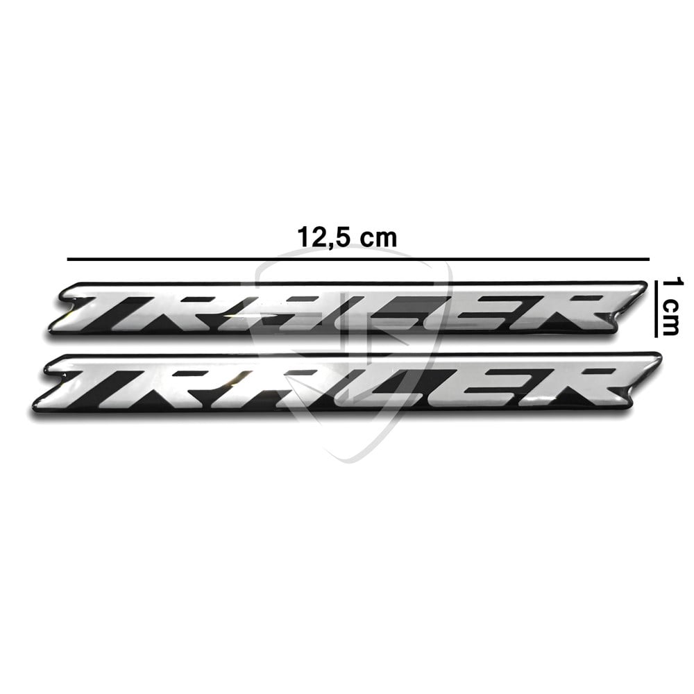 Yamaha Tracer 2'li 3D Damla Sticker Gümüş