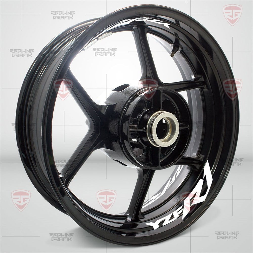 Yamaha YZF R1 Beyaz Reflektif Jant Şeridi 