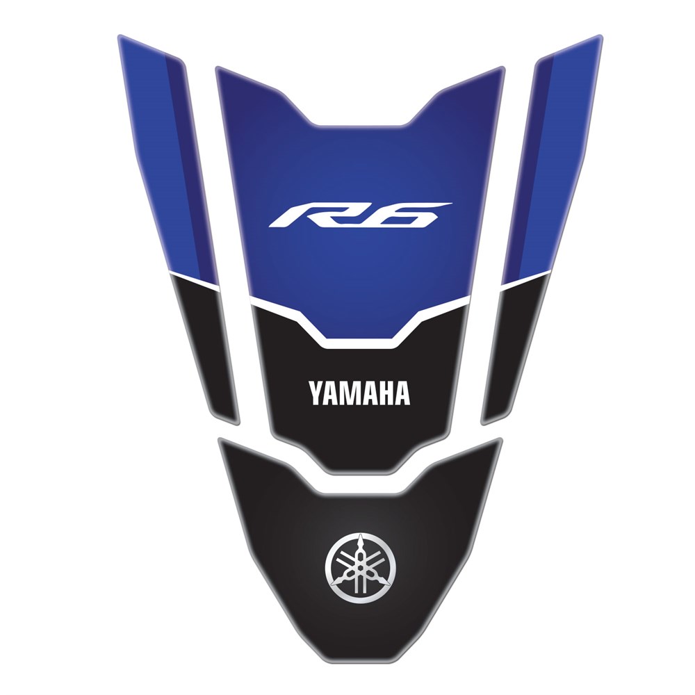 Yamaha Yzf R6 Race Blue Özel Tank Pad Redline Grafik