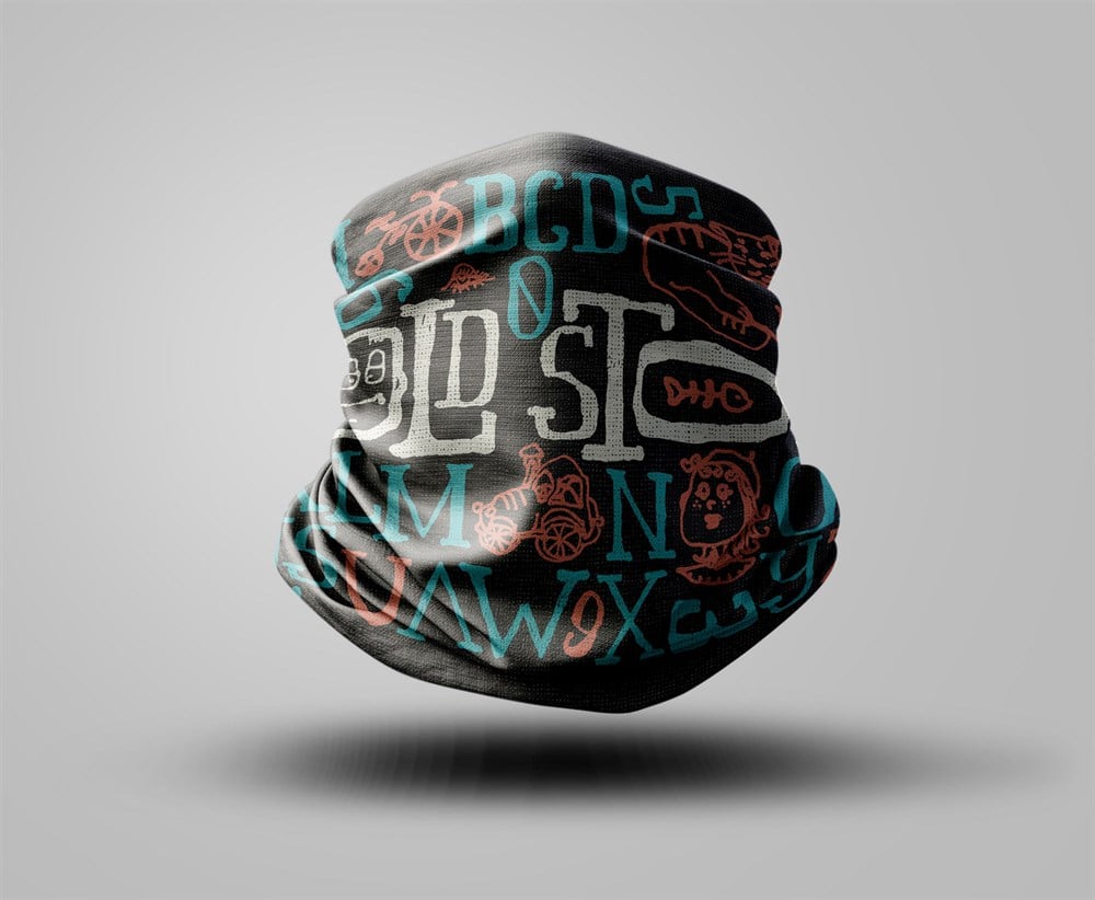 Yazı Desenli Bandana