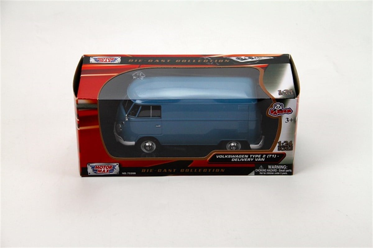  Volkswagen Type 2 T1 Delıvery Van 1:24 Koleksiyon Model Araba Mavi - Motor Max 