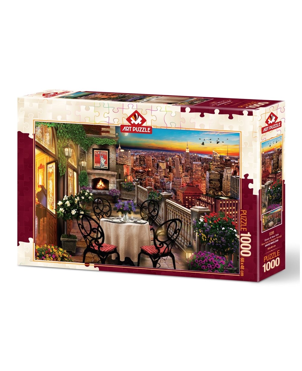 1000 Parça Puzzle, ART PUZZLE, Art Puzzle 1000 Parça New York'Ta Akşam Yemeği 5184