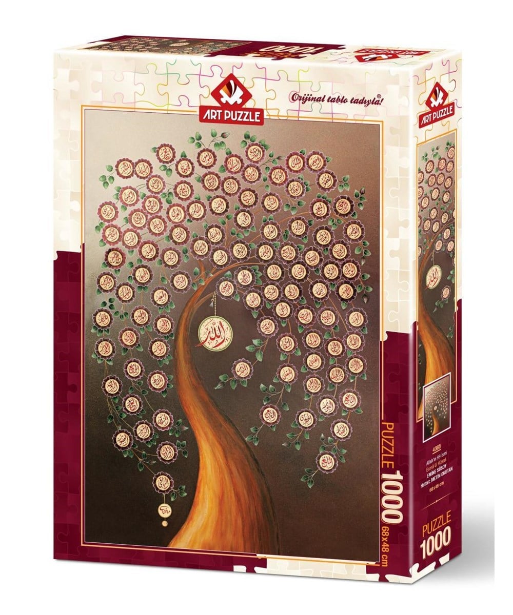 1000 Parça Puzzle, ART PUZZLE, Art Puzzle Allah'ın 99 İsmi (Esma-Ül Hüsna) :1000 Parça Puzzle 4365