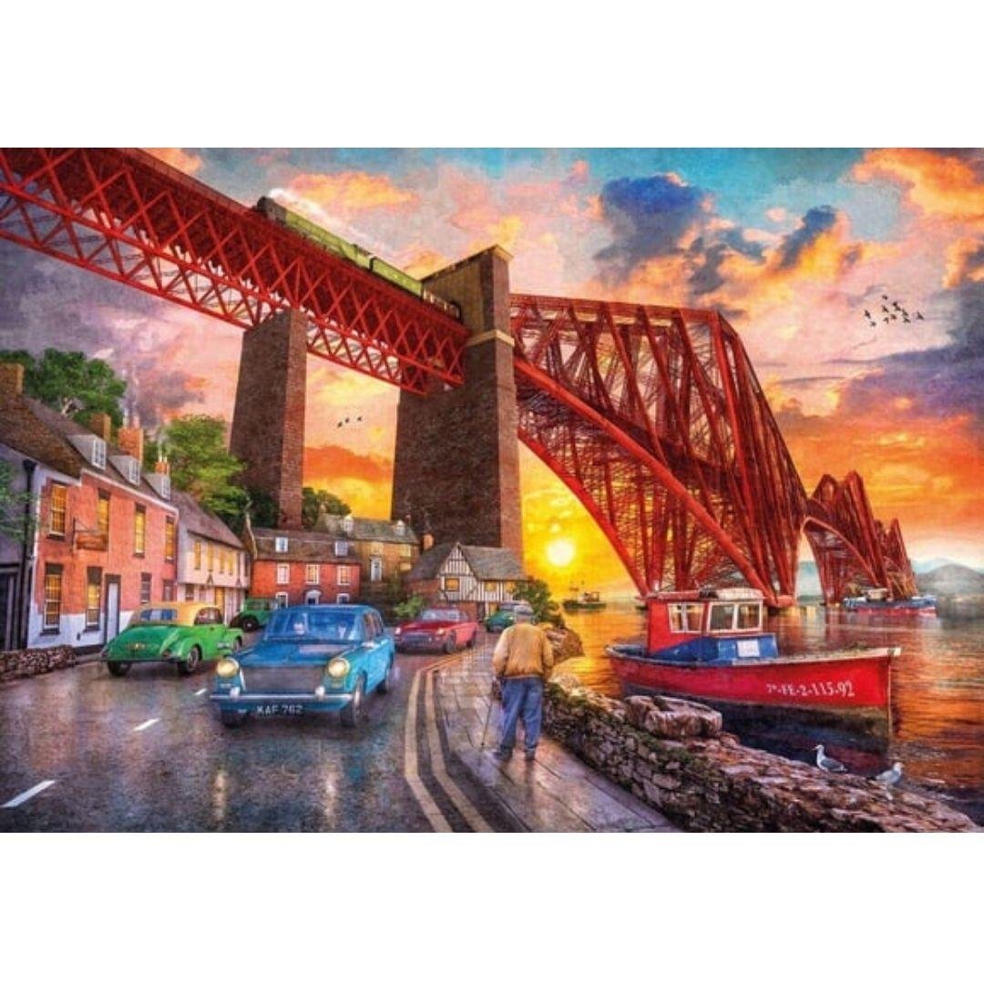 1500 Parça Puzzle, KS GAMES, Forth Bridge At Sunset Puzzle 1500 Parça 22039