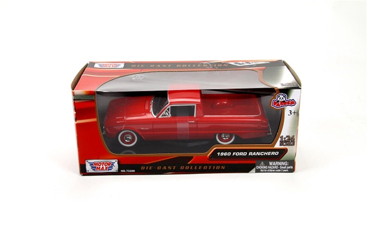 1960 Ford Ranchero 1:24 Koleksiyon Model Araba Kırmızı Motor Max