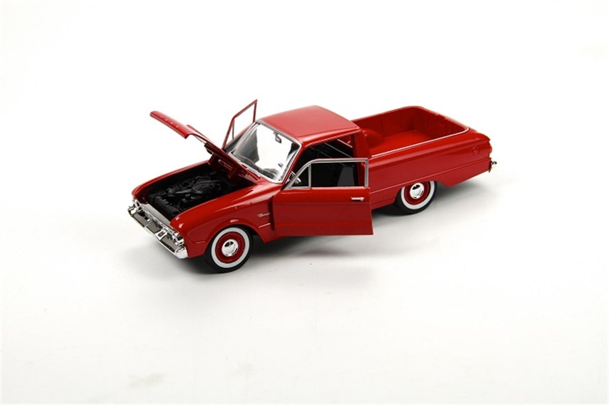 1960 Ford Ranchero 1:24 Koleksiyon Model Araba Kırmızı Motor Max