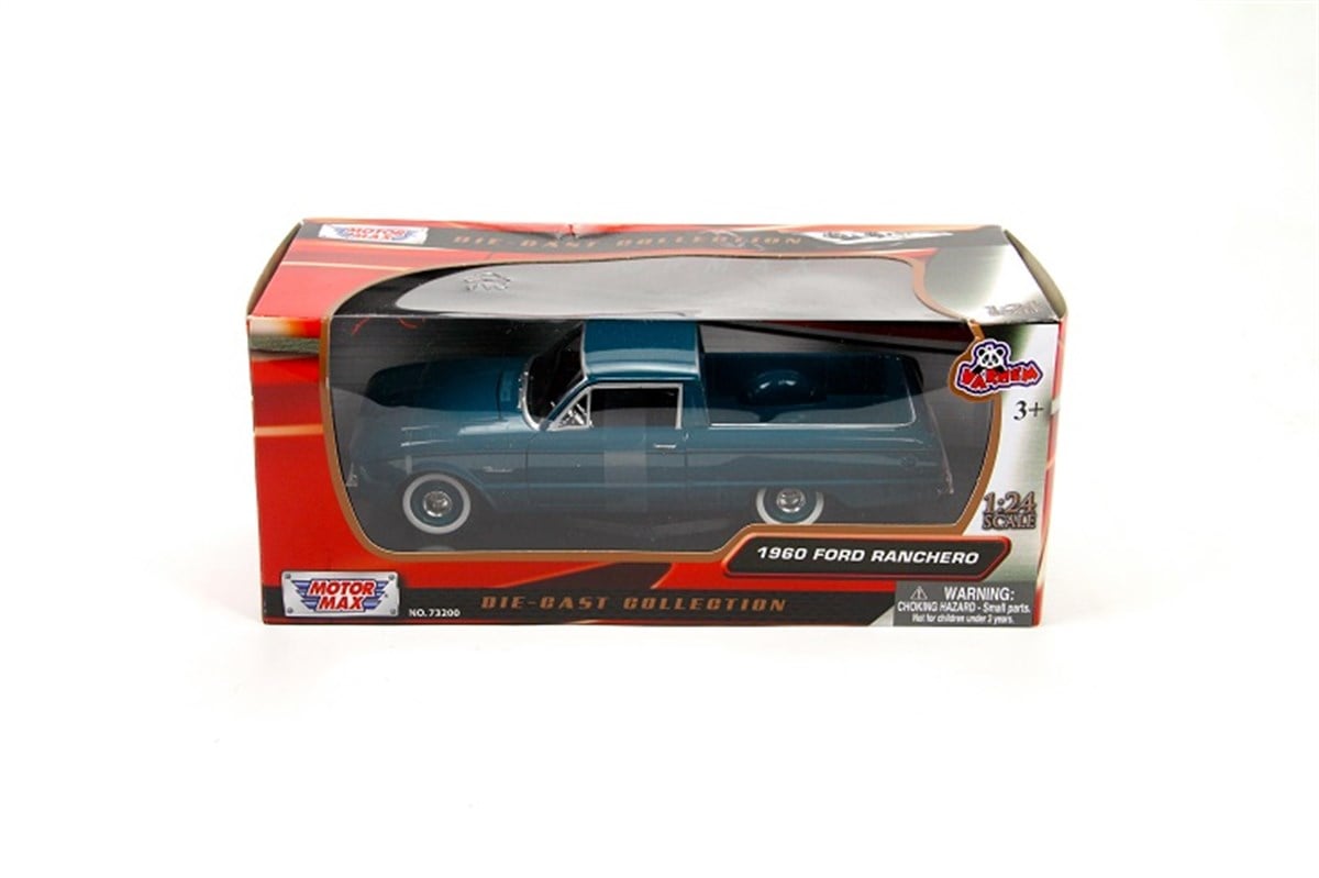 1960 Ford Ranchero 1:24 Koleksiyon Model Araba Mavi Motor Max 
