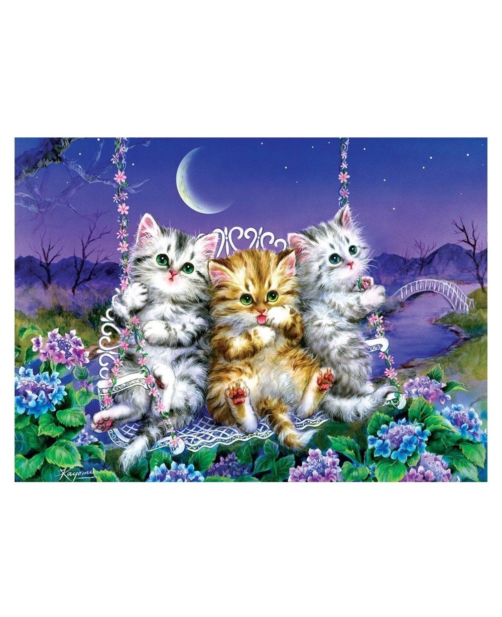 500 Parça Puzzle, ART PUZZLE, Art Puzzle 500 Parça Ayışığında Sallanan Kedicikler 5086