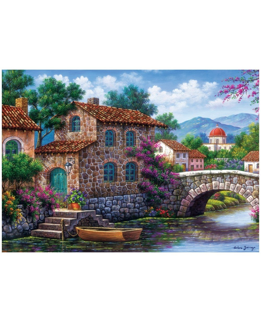 500 Parça Puzzle, ART PUZZLE, Art Puzzle Çiçekli Kanal 500 Parça Puzzle 5070