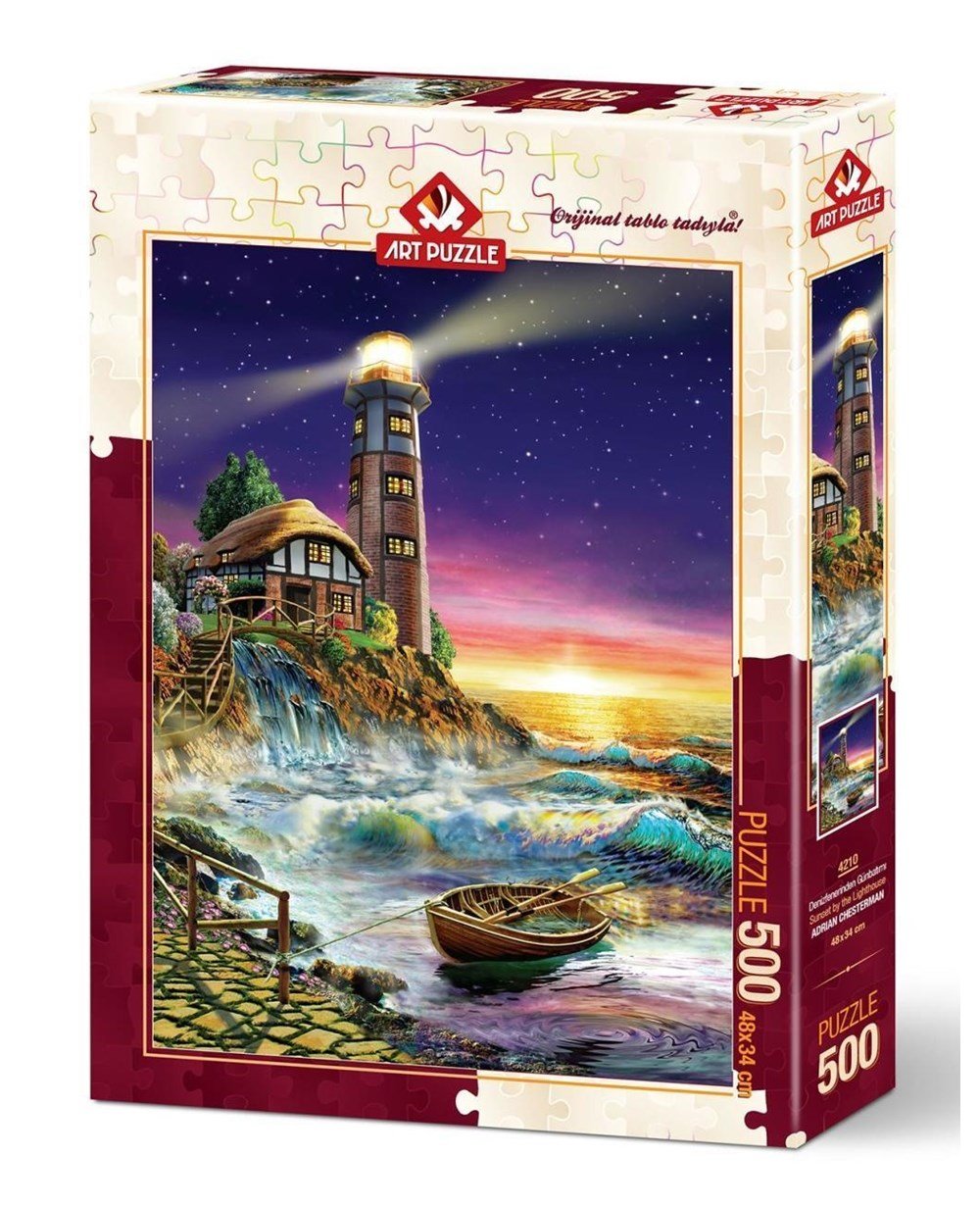 500 Parça Puzzle, ART PUZZLE, Art Puzzle Deniz Fenerinden Günbatımı 500 Parça Puzzle 4210