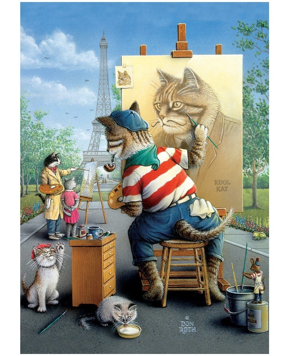 500 Parça Puzzle, ART PUZZLE, Art Puzzle Ressam Kedi 500 Parça Puzzle 5087