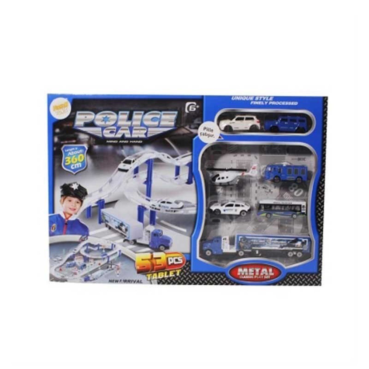 53 Parça Metal Pilli Polis Seti Furkan Toys FR32338