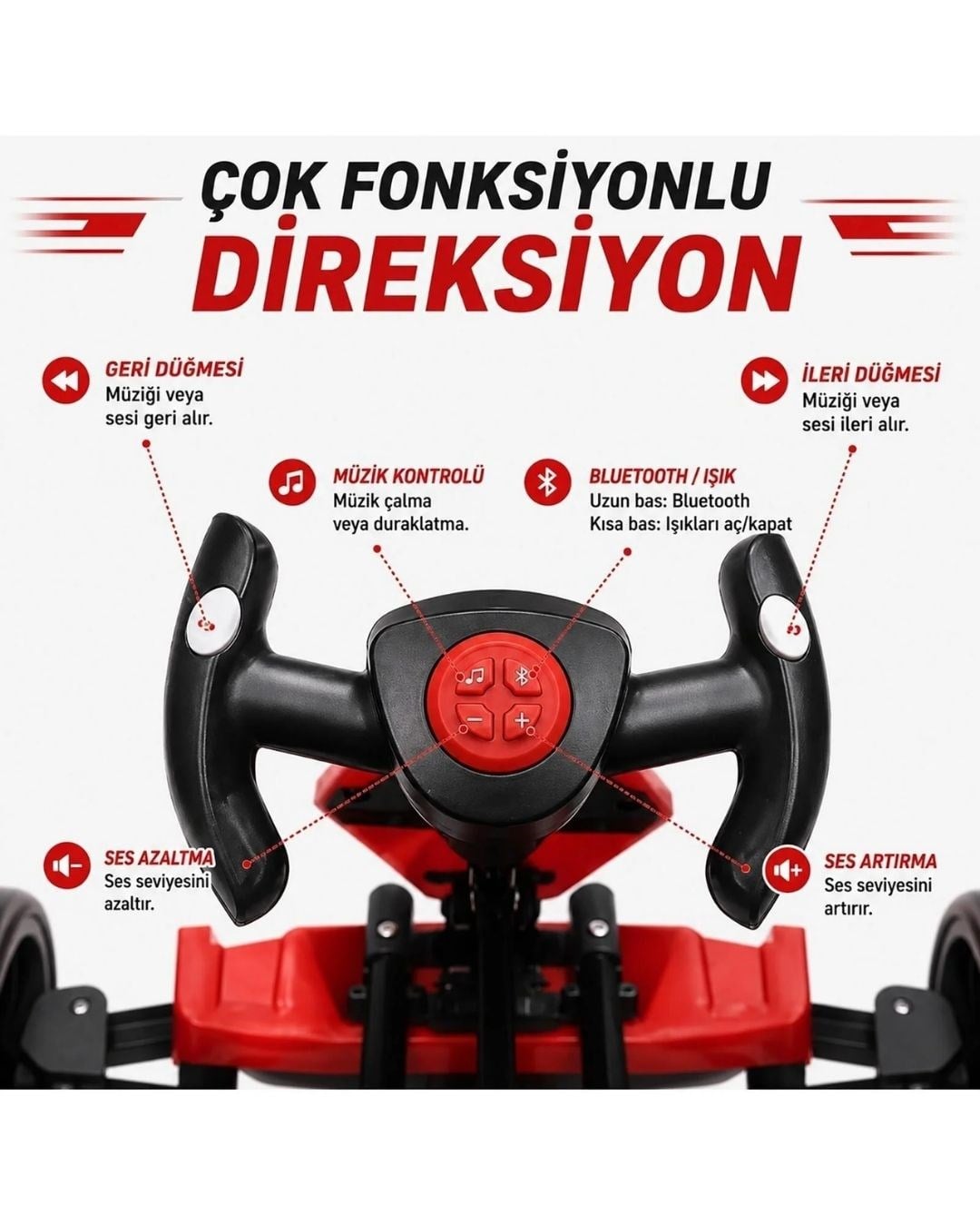 Akülü Arabalar, UJ TOYS, Uj Toys Go Kart Uzaktan Kumandalı 12 V Akülü Araba