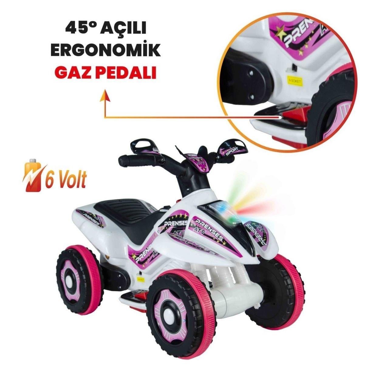 Akülü Arabalar, UJ TOYS, Uj Toys Safari ATV Beyaz Prenses